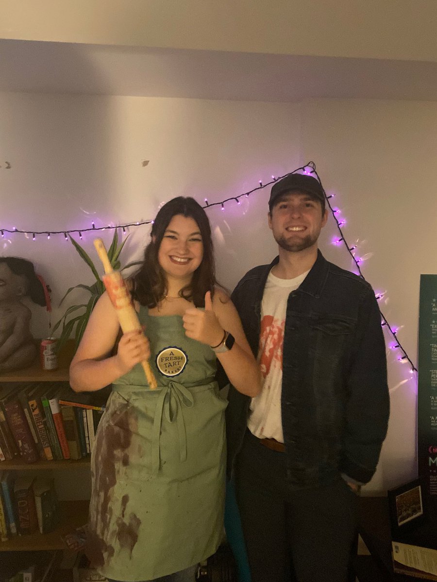 jrnicholson_'s tweet photo. Don’t mind me, just documenting our Halloween costume on every form of social media🐺🔪🩸 https://t.co/RE9G6PLqXN