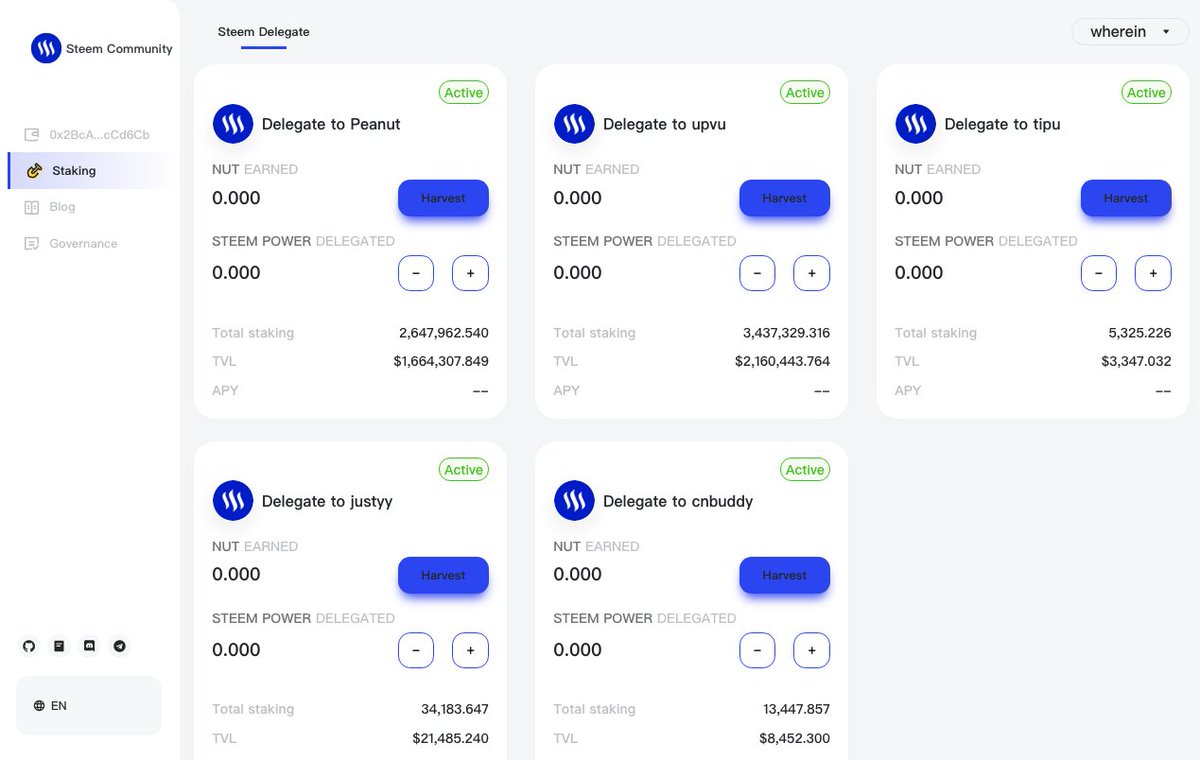 NutboxDao's tweet photo. #Walnut Mainnet [https://t.co/KfKevGxZ2b ]has been launched for nearly 25 hours. Currently, there are 5 staking pools in #Steem Community, Delegate #SP 6,138,244 #TVL $3,865,866🚀🚀
#BSC #Peanut #upvu #tipu @steemit @SteemNetwork https://t.co/aB0Pru6JiT
