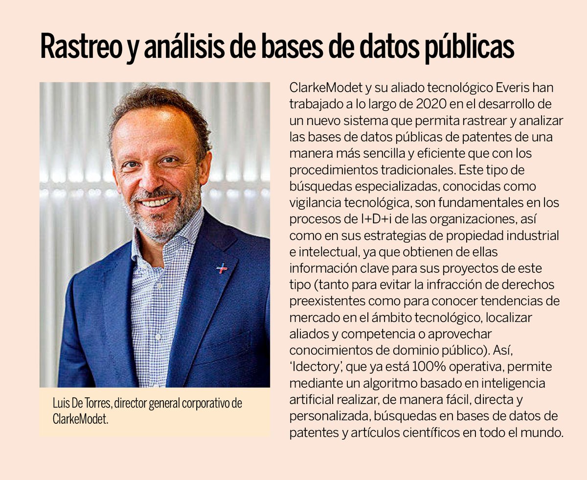 clarkemodet's tweet photo. Tecnología e innovación, el motor de las ideas que hacen avanzar al sector #legal 💡+🆕=🆙
@exp_juridico repasa hoy los diez proyectos más disruptivos desarrollados en España. Entre ellos, #Idectory, nuestra solución AI desarrollada junto a @everis ➡️ https://t.co/TP7r6UnBdl https://t.co/M0nMid5nvX