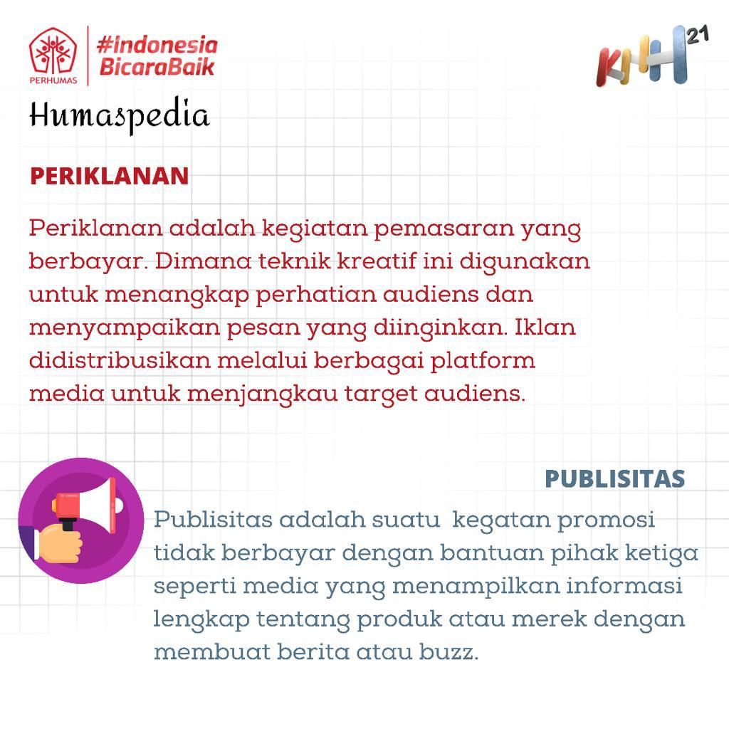 perhumasmuda's tweet photo. Hai, Sobat Humasππ»
Periklanan dan publisitas memiliki peranan yang sangat penting untuk menyampaikan informasi terkait perusahaan.
Kira-kira apa saja ya perbedaan keduanya? Yuk, simak informasi berikutπ©π»βπ»
#PERHUMAS #Humaspedia
#PERHUMASuntukIndonesia
#IndonesiaBicaraBaik https://t.co/MunGYqDYmQ