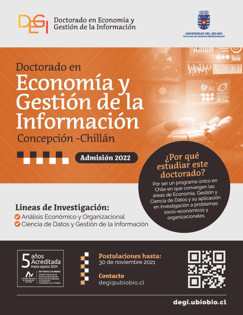 faceubb's tweet photo. Admisión 2022 -  No te pierdas la oportunidad de ser parte de este gran Doctorado, único a nivel nacional: https://t.co/wAa54KVWLP Más información en: https://t.co/tr8H4sjXn9 
@ubbchile @radioubbchile @vripubb @ExalumnosUBB @VinculacionUBB https://t.co/OpUR7WdoLI
