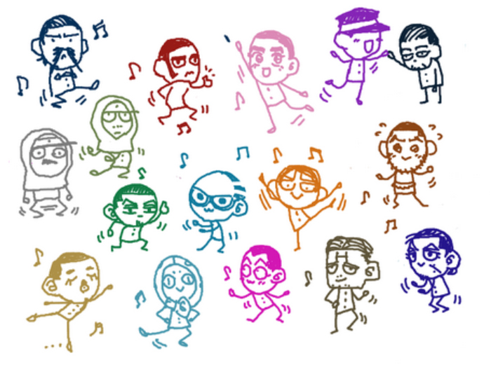 #とにかくワチャーッと集合してる絵を晒す見た人もやる 
おわり 
