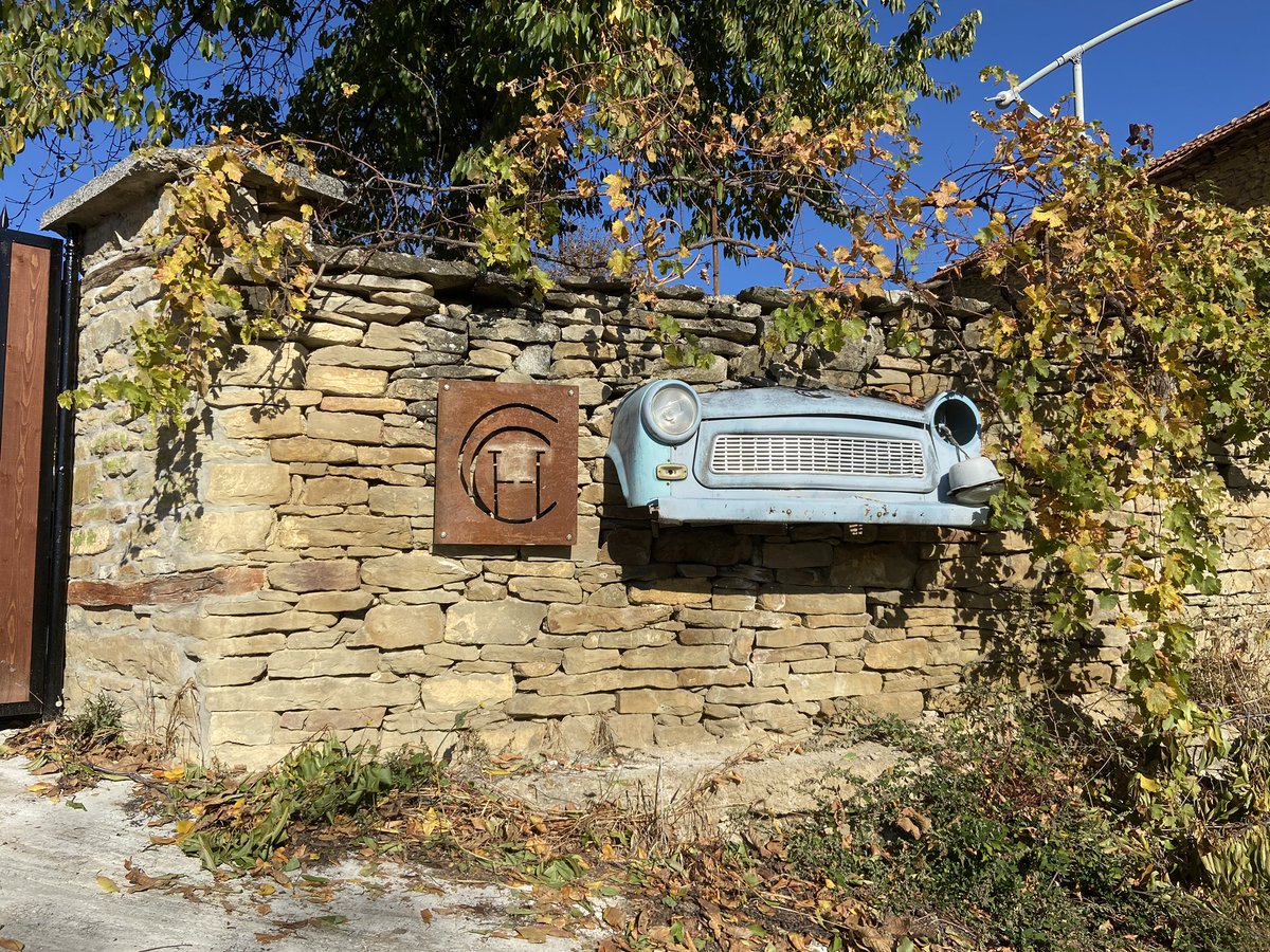 classiccarhols's tweet photo. Loving our new signage for CCHHQ. Suitably uncomplicated, with an awesome autumnal vibe 🤎🍂 #trabant #cartours #customcar https://t.co/WE7KmEhThS