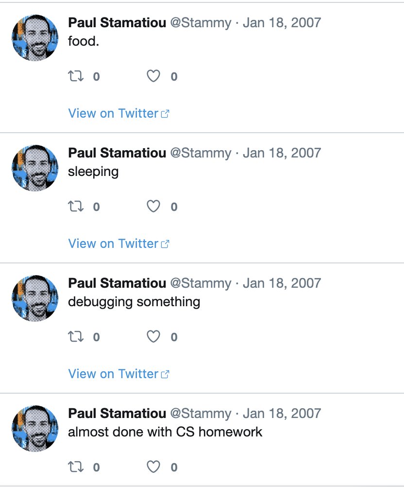 Stammy's tweet photo. early twitter.. simpler times https://t.co/Pjagb9qyIm