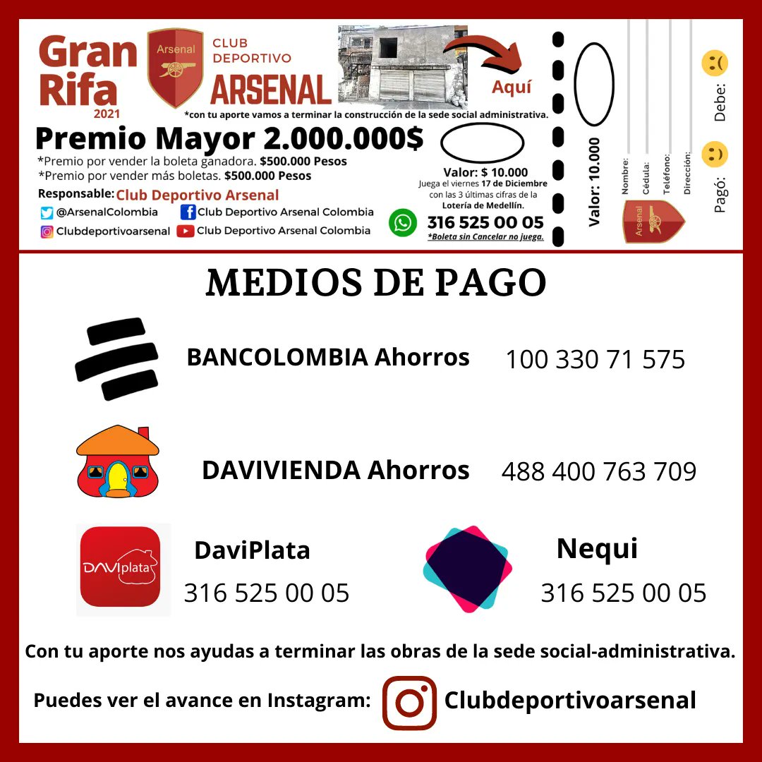 ArsenalColombia's tweet photo. #EstamosConstruyendoUnSueño #JuntosSomosArsenal #Arsenal #ClubDeportivoArsenalColombia https://t.co/sBw7fMsGxG