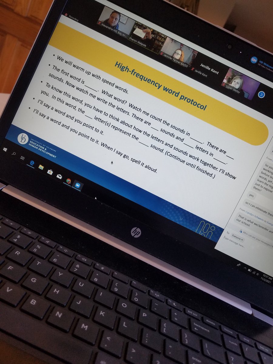 LitCoachHill's tweet photo. An entire 80 minutes on high-frequency word instruction with 98 colleagues from across the ISD. "A focus on rote memory for high-frequency words in kindergarten will be a long and frustrating entry into literacy." -Dr. Sharon Walpole @BAISD #baisdfall2021 #michiganliteracy https://t.co/D4Ho2xi4Pr