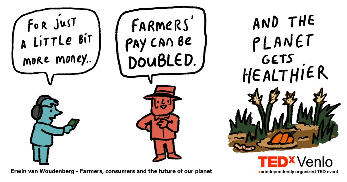 Farmers, consumers and the future of our planet 🌍
#TEDxVenlo