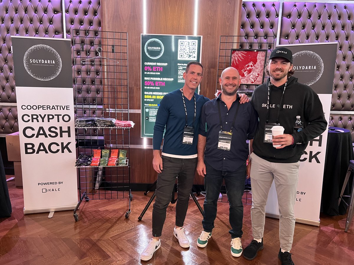 SkaleNetwork's tweet photo. If you're @NFT_NYC come check out @solydaria at the Edison Ballroom. They're live on SKALE mainnet. NFT + ecommerce + SKALE  $SKL $ETH #blockchain #NFTGiveaway #NFT #NFTNYC2021 #NFTCommmunity https://t.co/iiWRrzAAjk