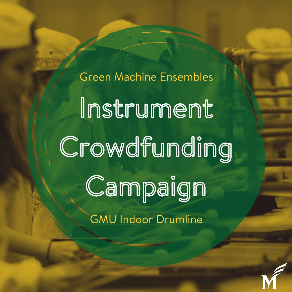 gmugreenmachine's tweet photo. Introducing the #GMUID Instrument Crowdfunding campaign! 🥁

✯

WHAT: The GMUID Instrument Crowdfunding campaign will raise funds for brand new mallet instruments from our amazing sponsor @PearlDrumCorp! https://t.co/aRrJGYpDL4