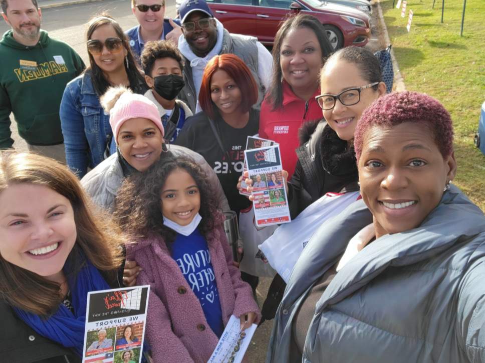 ellasfundpac's tweet photo. Election Day with Ella’s Fund PAC! Join us at polls in Hamden and New Haven. Drop a comment and we’ll tell you where to meet us. #lighttheway #buildpoliticalpower https://t.co/nhpAtgdSkF