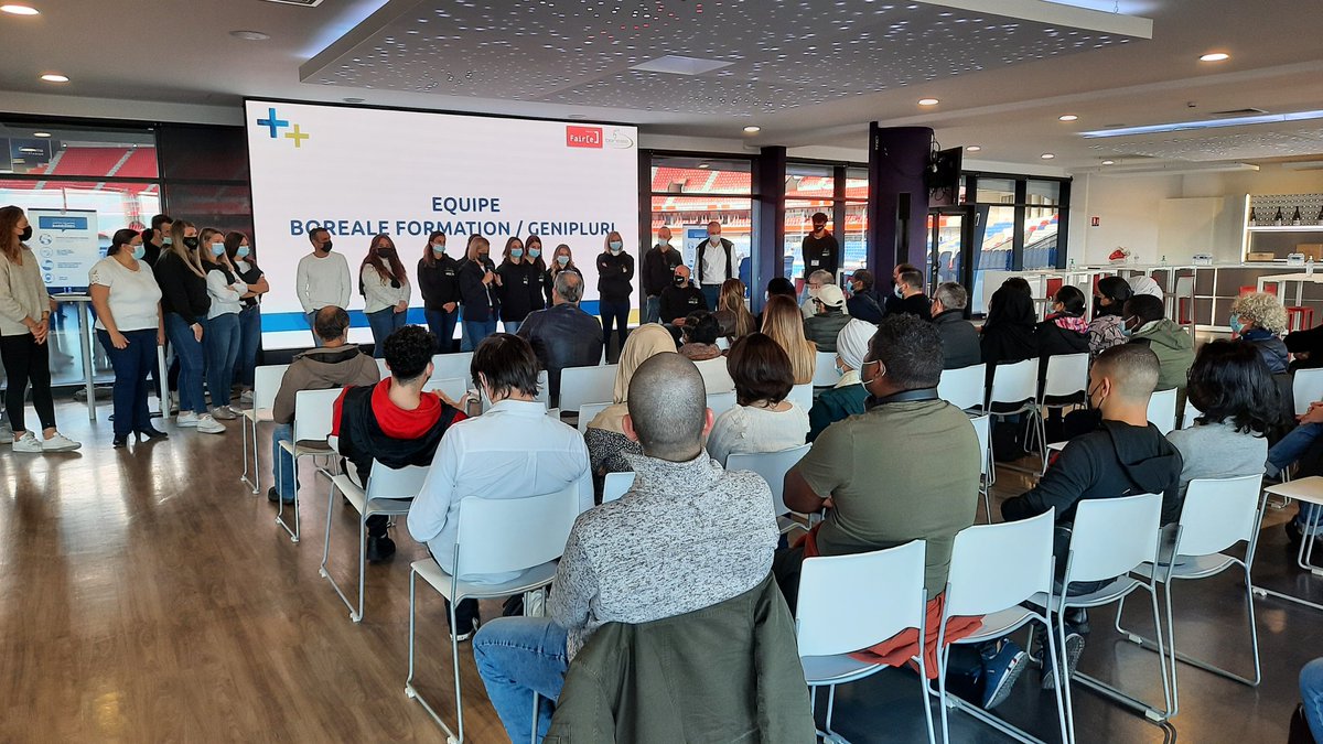 NicolasD_Pro's tweet photo. C'est parti pour le demarrage de la Promo #2 du Projet Fair[e] avec l'équipe #Genipluri - Boreale au grand complet pour accueillir les participants #PIC100%inclusion #RSE https://t.co/9vrJYypnOj