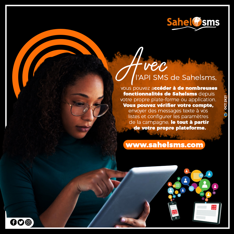 SahelSms's tweet photo. Découvrez nos #offres_SMS...
Connaissez-vous #API_SMS...???
#SahelSMS
#Solutions_messagerie_électronique https://t.co/9GE87ce4jA