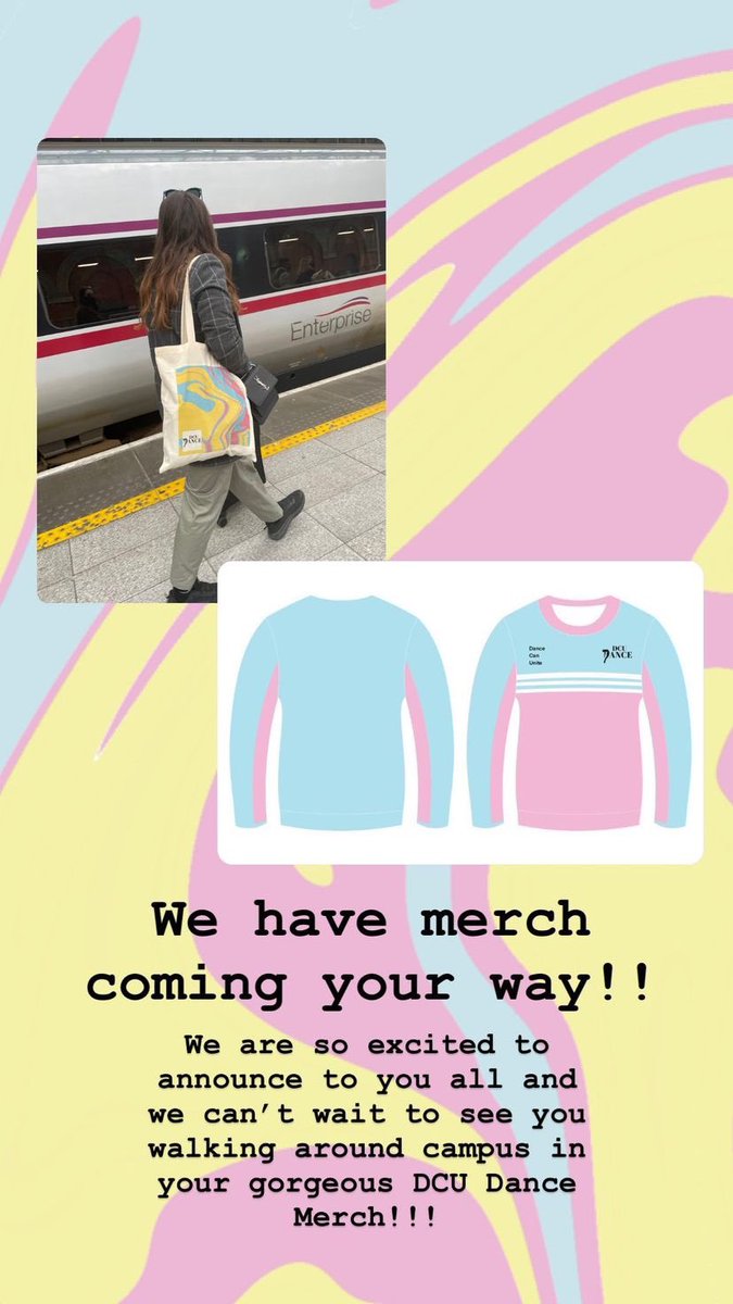 DCUDance's tweet photo. WE HAVE MERCH 🤩
Check out our fabulous merch for this year and get your order in through the link in our Instagram bio! #DCU #DCUDance #DanceCanUnite #MERCHANDISE #dancesociety https://t.co/FlDbKLG1Ny