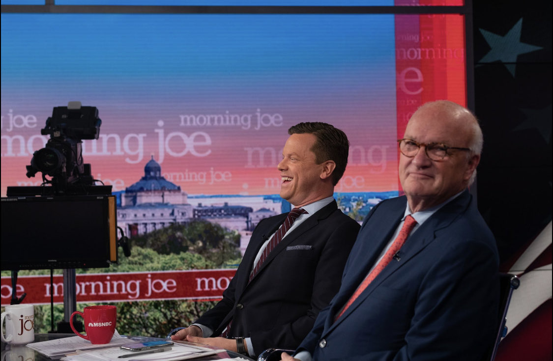 Congratulations to everyone on the Morning Joe team. MJ was the second most watched television show in our time slot for all of cable TV. Mika, Willie, Mike, and I thank all of you for your hard work and tireless dedication! (And a big welcome to <a href="/JonLemire/">Jonathan Lemire</a>) 
🌞🌞🌞