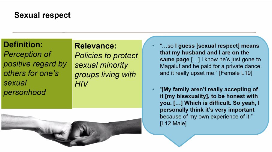 TheIASR's tweet photo. Interviews with 40 young people suggest 7 dimensions in sexual wellbeing:
1.Sexual security &amp; safety
2.Sexual comfort
3.Sexual self-determination
4.Sexual respect 
5.Sexual self-esteem
6.Sexual resilience
7. Sexual forgiveness

@KMitchinGlasgow #IASRwebinar #sexualhealth https://t.co/SQjiacj71P