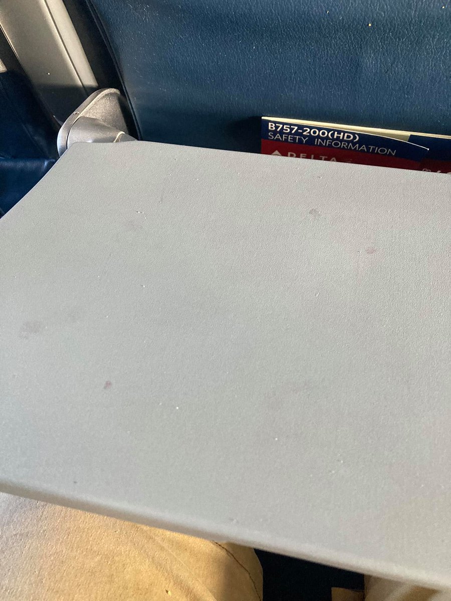 anderte188's tweet photo. Spend 20k+ on a ticket and @Delta is making sure things are "clean" with extra precautions.  Also, only awarding 75k #DeltaMedallionLife miles because of a "cap" that existed pre-covid travel when flights were reasonable. https://t.co/0IvgNhhDKb