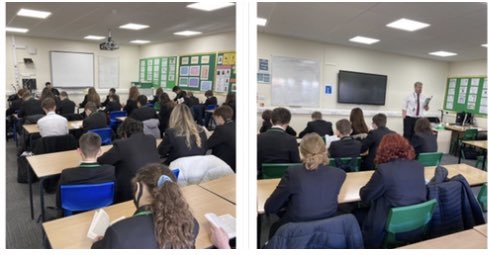 ges_english's tweet photo. Our form time reading is proving to be a great success! Here’s 10A1 and 10A3 enjoying George Orwell’s novels. Which one do you prefer - 1984 or Animal Farm? @GeorgeEliotSch #Orwell #readingforpleasure https://t.co/ChTHoLhdk4