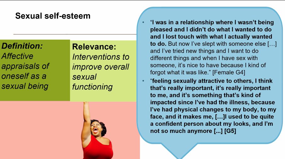 TheIASR's tweet photo. Interviews with 40 young people suggest 7 dimensions in sexual wellbeing:
1.Sexual security &amp; safety
2.Sexual comfort
3.Sexual self-determination
4.Sexual respect 
5.Sexual self-esteem
6.Sexual resilience
7. Sexual forgiveness

@KMitchinGlasgow #IASRwebinar #sexualhealth https://t.co/SQjiacj71P