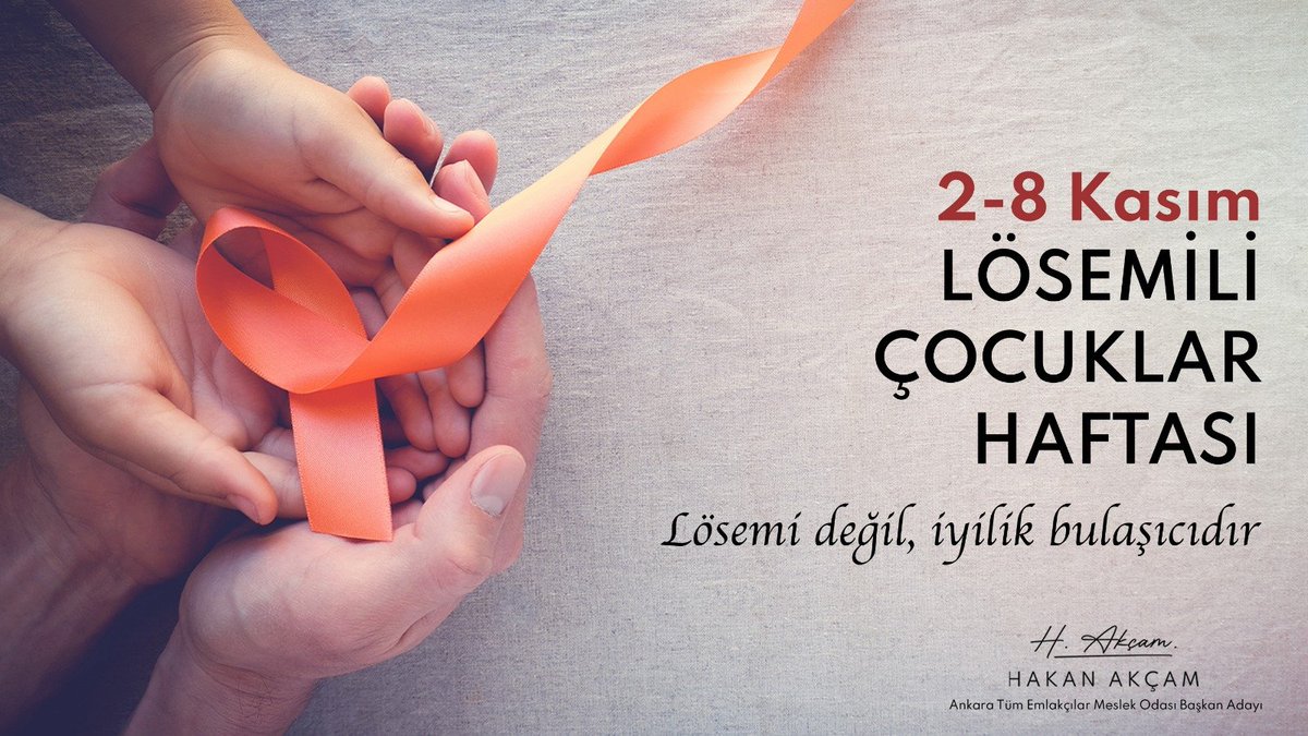 2-8 KASIM LÖSEMİLİ ÇOCUKLAR HAFTASI!
Lösemi bulaşıcı değildir ama görmezden gelmek öyledir. Bilgisiz ve duyarsız kalmayın! #losemilicocuklarhaftasi