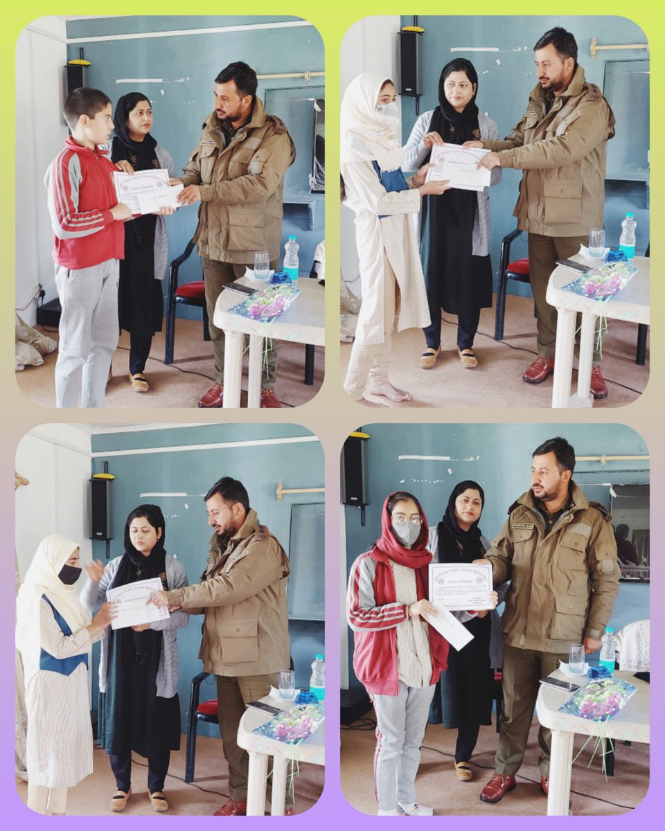 policeschoolbla's tweet photo. Esteemed Diginities, 
Greetings! The DPL Baramulla Conducted as usual the inter district Quiz Competition. In that POLICE PUBLIC SCHOOL BARAMULLA Team got the first position, 
Therefore, the his excellency Mr Peerzada aijaz Ahmad DySp Baramulla appreciated the victory. https://t.co/LYJ6MDp54N