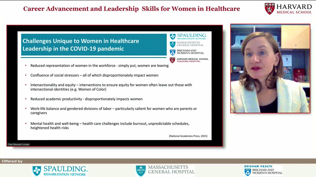 Leading in a time of crisis. 

A great talk by <a href="/CheriBlauwetMD/">Cheri Blauwet, MD</a> on the challenges unique to #WomenInMedicine due to #COVID19
  
✳️Reduction in workforce
✳️Social stressors
✳️Impact on academic productivity
✳️Divisions of labor
✳️Mental health

#SheLeadsHealthcare