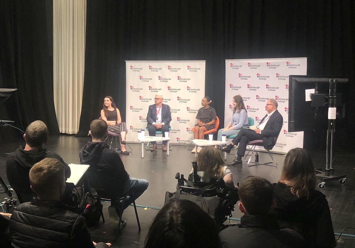 edinburghcoll's tweet photo. Here’s a behind the scenes look at the recording of our COP26 in Conversation panel event where we’ll be discussing sustainability at Edinburgh College and all things #COP26. Keep an eye out across our channels later in the week to watch the premiere. https://t.co/VxeGHKgT6U