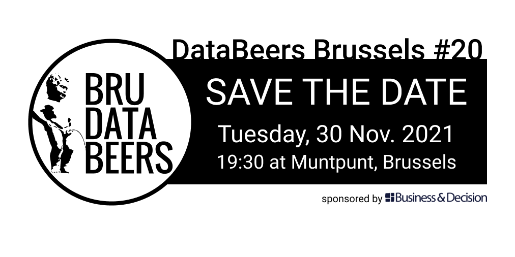 💥#SaveTheDate: Don't miss our 20th edition of #Databeers #Brussels on 30 Nov. 2021!

⏰ Registration opens 16/11 at 17:00 CET
💕 We'll be back at <a href="/Muntpunt/">Muntpunt</a> 🥳

‼️Important: COVID Safe Ticket required for entry