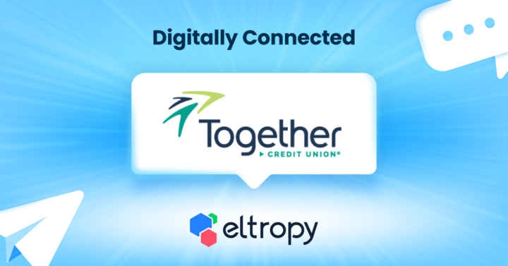 eltropy_inc's tweet photo. Another day, another new customer welcome! Team Eltropy is thrilled to bring #DigitalCommunication to @together_cu. #WeGetTheMessage #fintech #omnichannel #CreditUnions #TextMessaging #ChooseTexting #VideoBanking #chatbots #cobrowsing #CUObsessed https://t.co/itaMwfkcFo