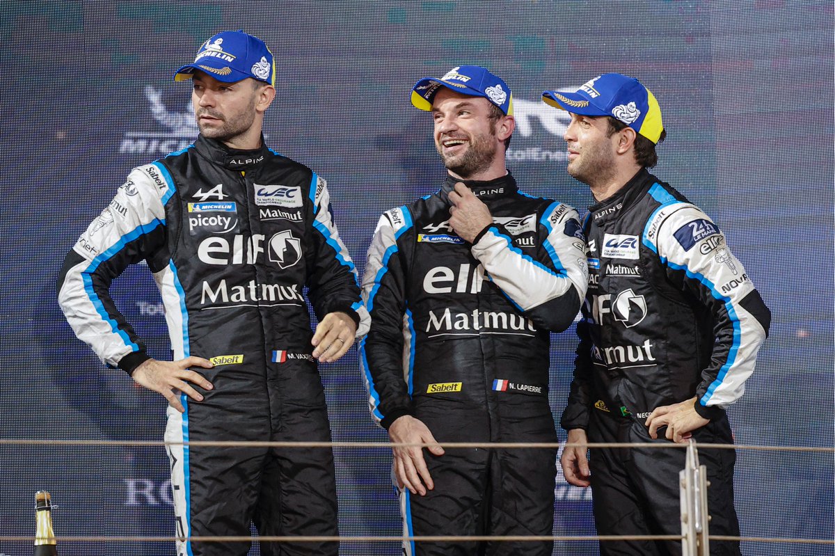 AlpineRacing's tweet photo. @fiawec 💥
Congratulations to the #AlpineEndurance team for its fifth consecutive podium finish last weekend 👏

Learn more⤵️
🇬🇧https://t.co/mGO0IXpuqk
🇫🇷https://t.co/y1LAbhvAQE

#6HBahrain @SignatechAlpine  @Nico_Lapierre  @Matt_vaxiviere  @NegraoAndre https://t.co/q8zIvY0s1U