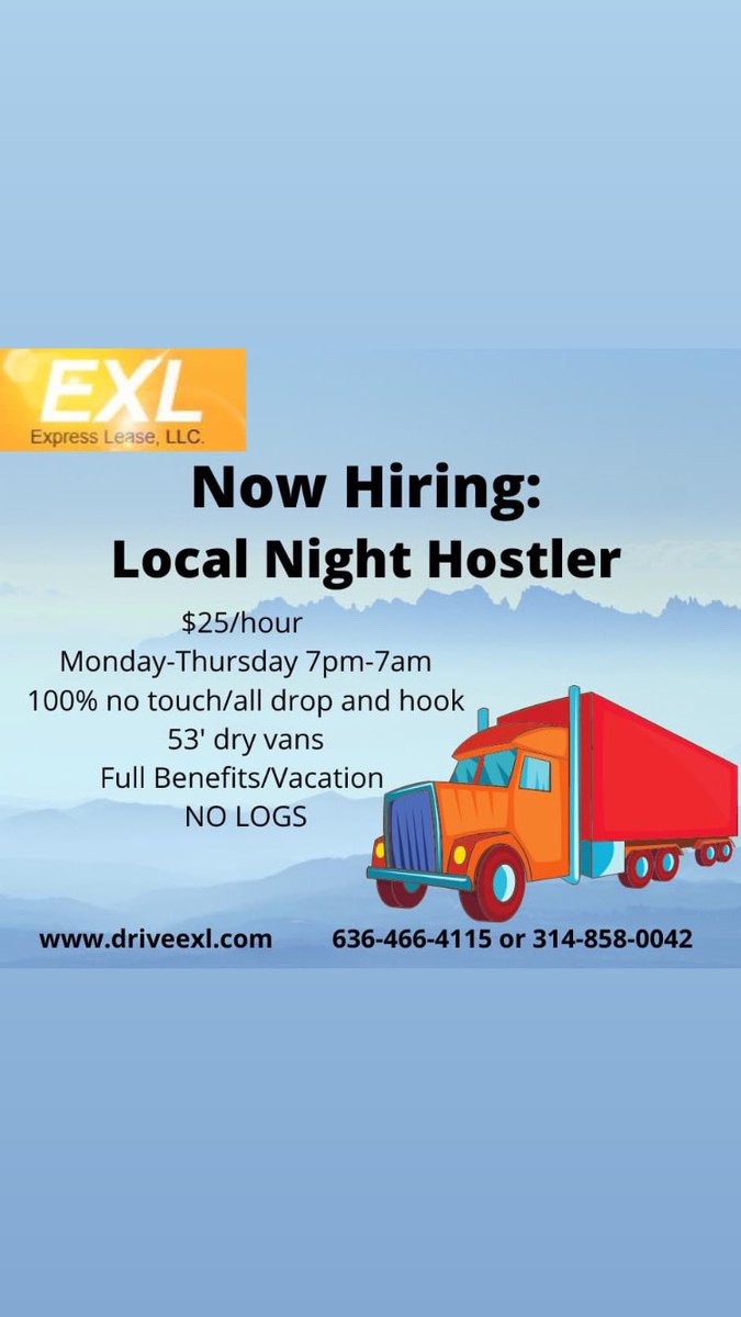 goexpresslease's tweet photo. Does local work sound good to you? It does to our drivers. With daily home time, our drivers are happy and confident every day when they come to work. Call or text us today for  more info at 636-466-4115 or 314-858-0042. Apply at https://t.co/X57Zxc98DF https://t.co/WG1uigGxj0