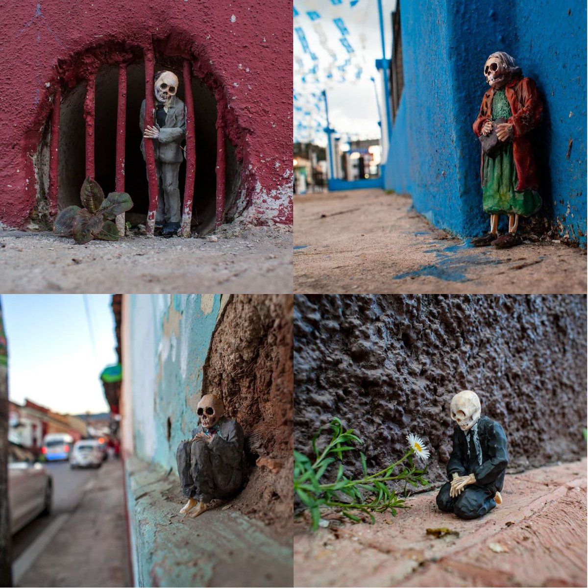 studio_shm's tweet photo. Today is Dia de los Muertos: back in 2013 Isaac Cordal  placed miniature skelton figures around San Cristobal... https://t.co/rsDXK2PaRT https://t.co/p9K2qMa9IW