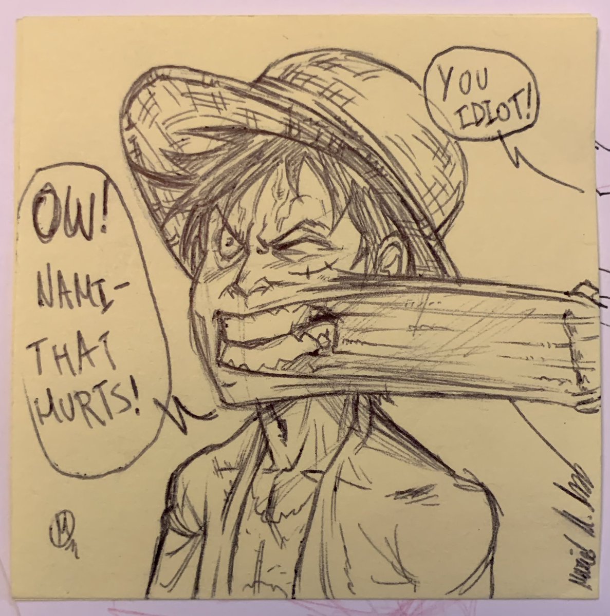 MarioGenduso's tweet photo. Lil Luffy doodle I did at work
#ONEPIECE #onepiece1030 #OnePieceFanart #OnePieceart #sketch #illustraion #traditionalart #copicmarkers #luffy #MonkeyDLuffy #Nami #STRAWHATS #STRAWHATSCREW https://t.co/T9dhE0wJZ6