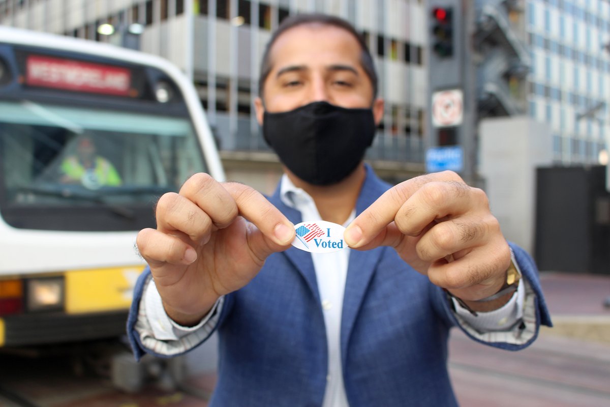 dartmedia's tweet photo. Ride DART free to vote today for the 2021 general elections. Ride DART free on all DART buses, trains, GoLink, Paratransit service, Dallas Streetcar, and the TRE between EBJ Union Station and CentrePort/DFW Airport Station.

Visit https://t.co/fur1F9YMuu to learn more!
#DART2Vote https://t.co/P0deTn3jbd