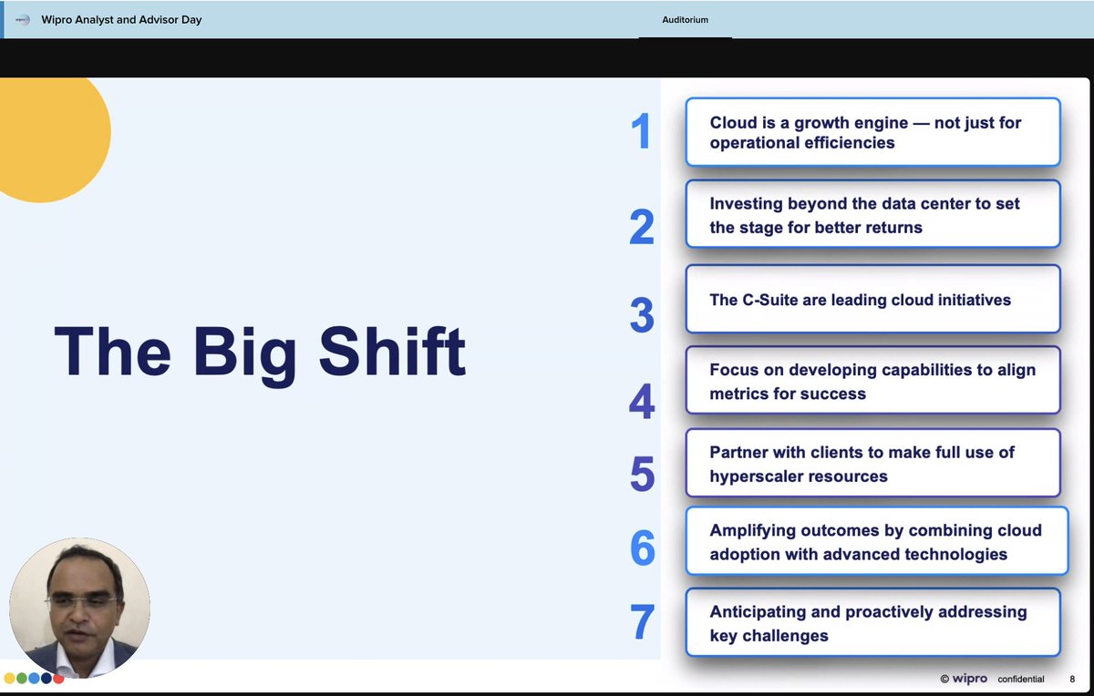 #WiproFullStride #Cloud Services is our ambition to help clients with their ambition #WiproAnalystDay <a href="/SudKes/">Sudhir Kesavan</a>