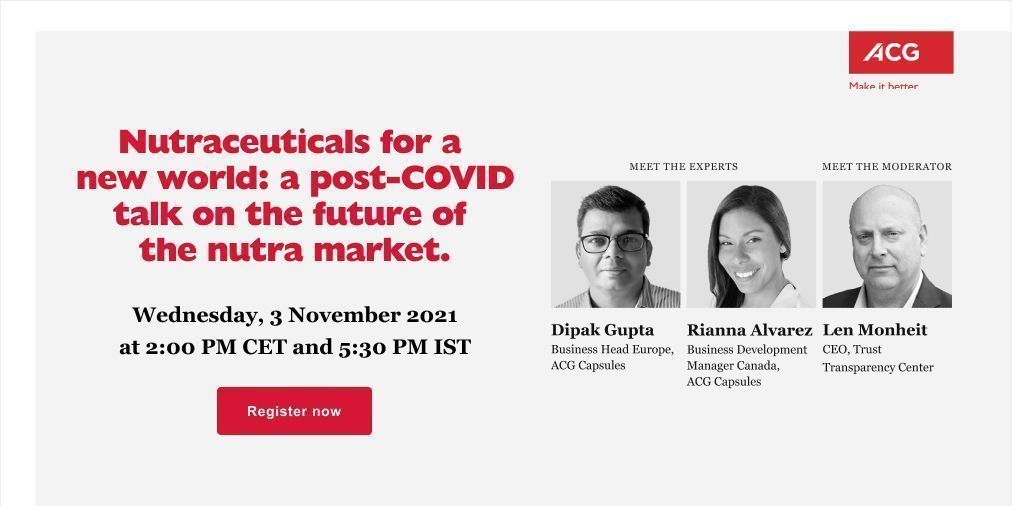 ACGWorld's tweet photo. One day to go for our virtual panel #discussion on how to keep up with the growing demand without sacrificing your brand’s integrity.
Register now - https://t.co/DwMfXcgams
#ACG #ACGCapsules #nutraceutical https://t.co/uM7oYqpFdP