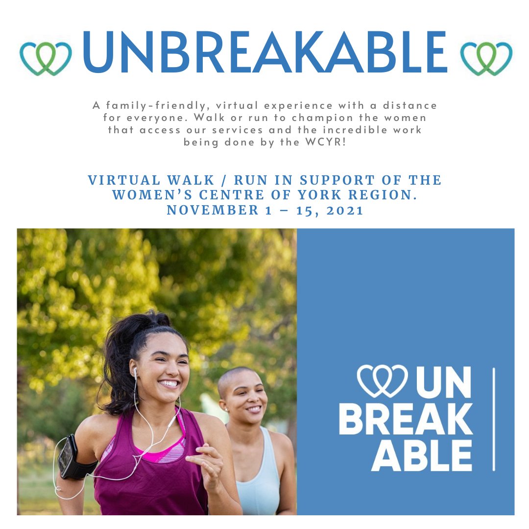 womenscentreyr's tweet photo. Join us November 1st - 15th, 2021 as we walk 🚶‍♀️ or run 🏃‍♀️ to end violence against women. All participants will receive a race kit containing: t-shirt 👕, tote bag 🛍, lanyard, and earbuds. Your support changes lives! Register today at https://t.co/C4twW3254F https://t.co/wVynWYBguU