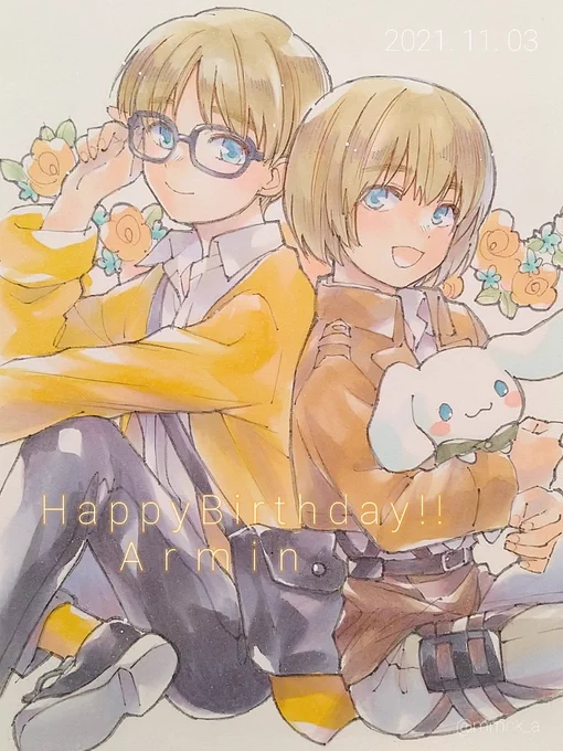アルミン💗お誕生日おめでとうーー!!🥳💐💐㊗️✨ずっとずっと大好き!!
#アルミン誕生祭2021
#アルミン生誕祭2021
#アルミン・アルレルト生誕祭 