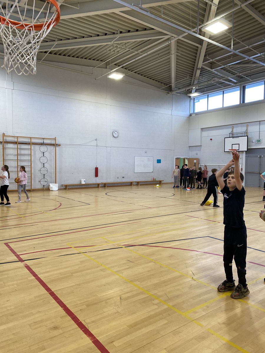 Improving our shooting skills in basketball this afternoon. 🏀🙌
