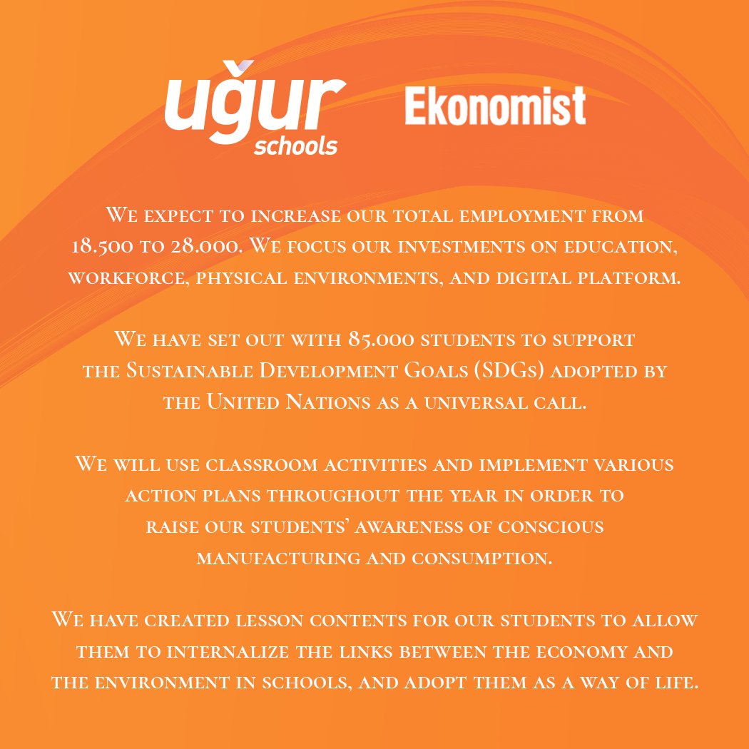 bauglobal's tweet photo. Ms. Nil Çiçek, General Manager of Uğur Schools, made statements to Ekonomist Magazine about the future goals of Uğur Schools. @nilcicek @UgurOkullari https://t.co/sfGdAzHPYL