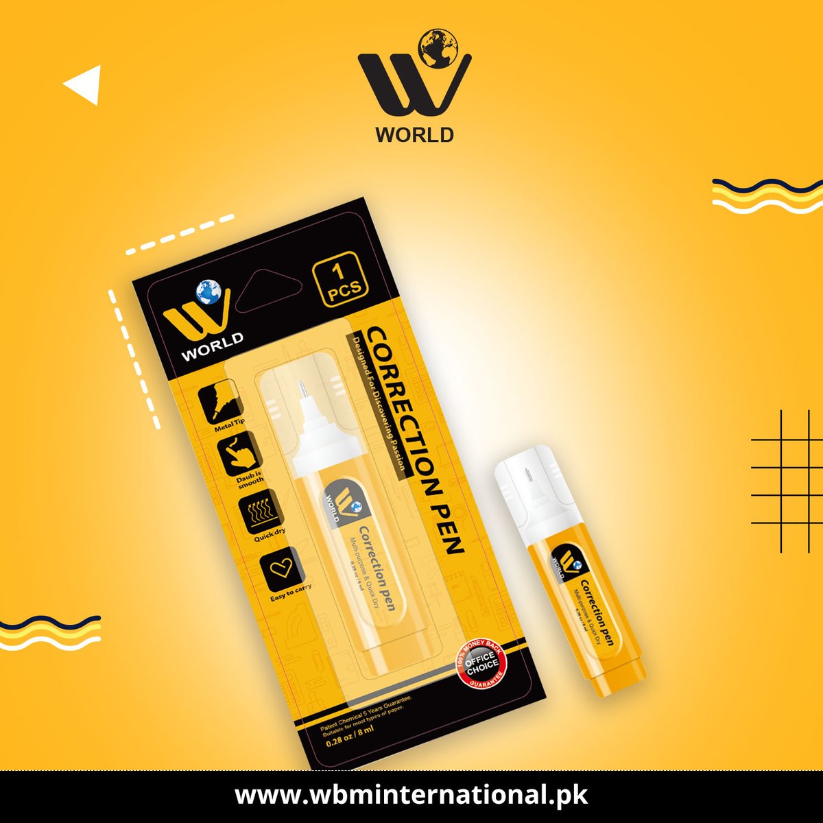 wbmworld's tweet photo. Are you worried about your mistakes? 
 Make your every writing perfect with 𝐖𝐁𝐌 𝐖𝐨𝐫𝐥𝐝 𝐂𝐨𝐫𝐫𝐞𝐜𝐭𝐢𝐨𝐧 𝐏𝐞𝐧! 
 Shop Now: https://t.co/zqqHoG5wrI
#duxstationery #duxcorrectionpen #correctionpen #schoolsupplies #pakistan https://t.co/K2o1b7vd6p