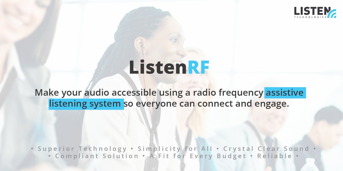 ListenTech's tweet image. Create meaningful connections when your audio is #Accessible to everyone using a radio frequency assistive listening system. #ListenTech #ListenRF #AssistiveTechnology  #Accessibility  #Inclusive  #ADA  #CriticalCommunication    #HearClearly  

listentech.com/listenrf/