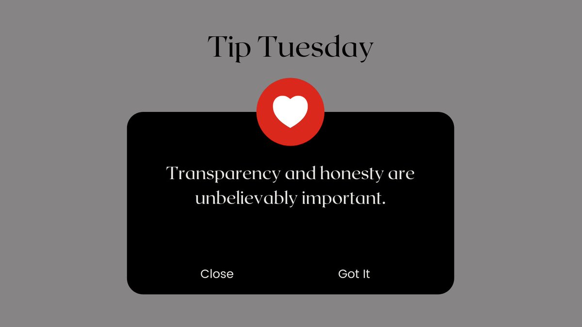 Say what you mean and mean what you say, and you earn the respect of everyone around you as well as their trust.

#TipTuesday #Respect #Honesty