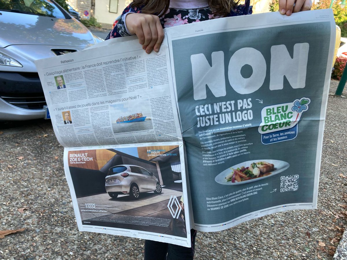 BleuBlancCoeur's tweet photo. 📰 Si vous avez déjà repéré cette campagne, c'est normal 😊 ! Elle a été diffusée ces dernières semaines dans 57 titres de #Presse Quotidienne Régionale couvrant tout le territoire ! https://t.co/eSMYwgvBTD