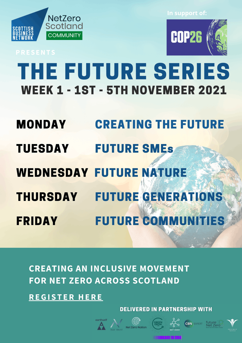 FalkirkBiz's tweet image. Wondering how you can get started on your business journey to #NetZero? We’re supporting Net Zero Scotland Community’s ‘Future Series’ to help you find out.

Check out @NetZeroNation two-week online sessions supporting #COP26. 
➪ netzeroonline.sutra.co

@FVforNetZero