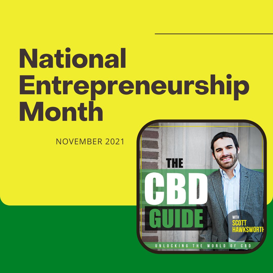CBDGuidePodcast's tweet photo. November is National Entrepreneurship Month!

Check out these special episodes featuring individuals who have started their own businesses, including @Clariskincare_, Groovy Hemp Company, @OnKight, and @Honeycolony. 

https://t.co/zHBLV2tMhI https://t.co/XhgIqkcgns