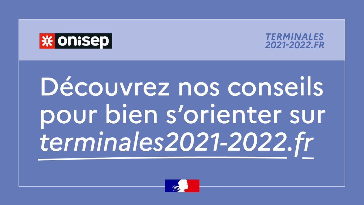 🧭 Besoin d'aide pour préparer votre projet d'orientation ?

💡 Retrouvez 10 conseils sur le site Terminales 2021-22.

➡️ terminales2021-2022.fr/Sites-annexes/…