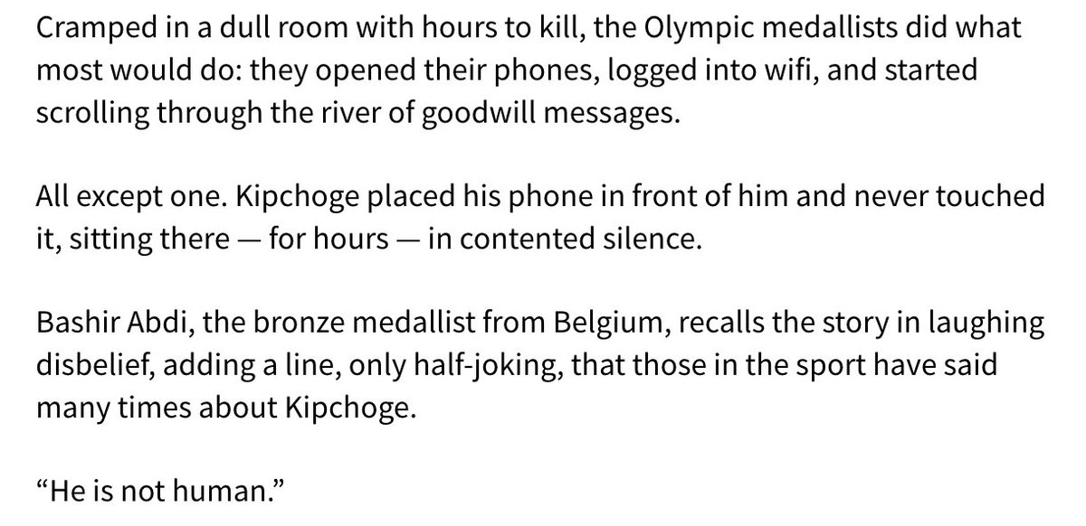 Loved these stories about Eliud Kipchoge, the world's best marathon runner. 

irishexaminer.com/sport/otherspo…