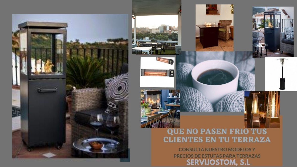 #Estufas para #terrazas una gran gama de modelos a su disposición. Consúltenos.