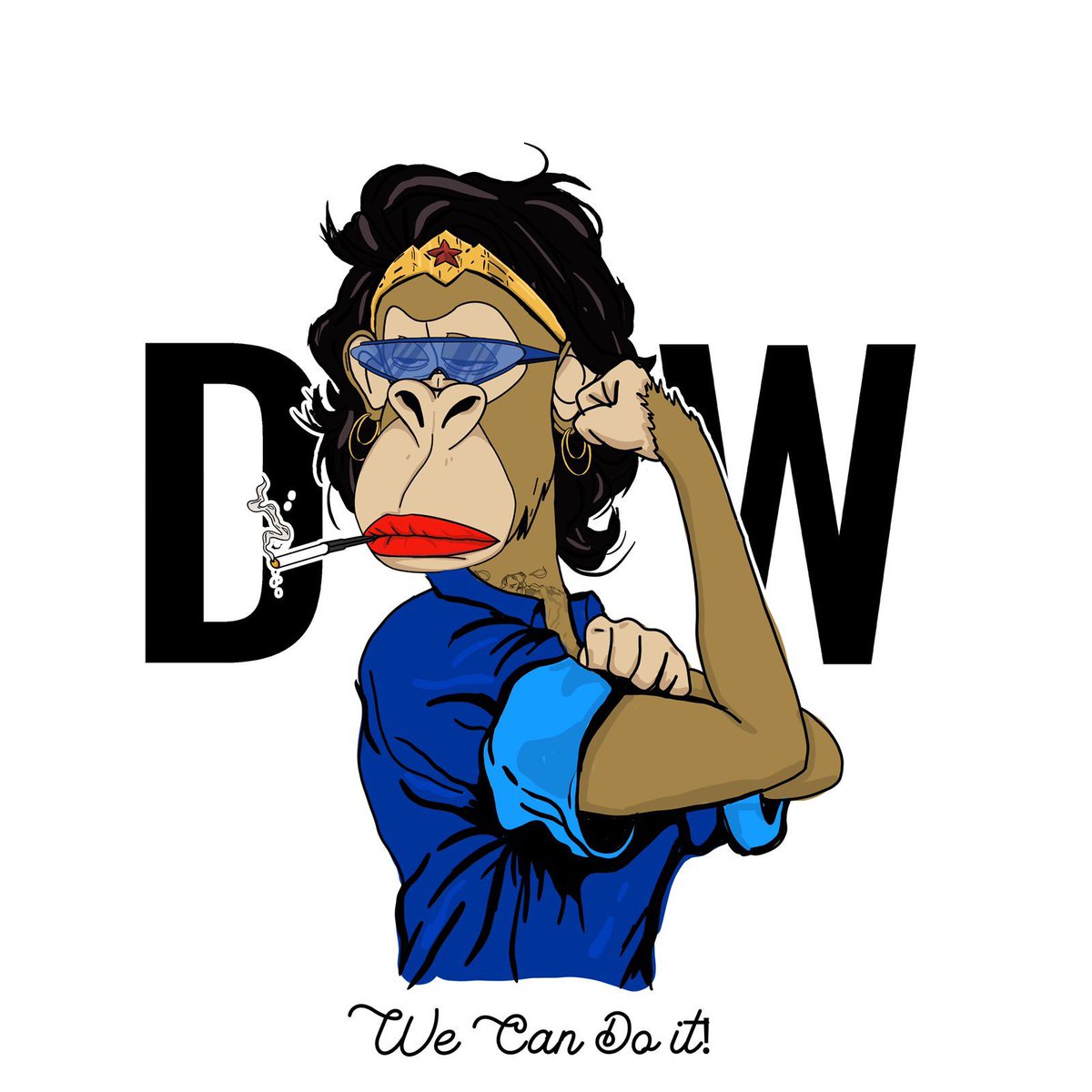 DApeWives's tweet photo. “We can do it” DAW 

A sketch by @MccallArcher our notorious artist and co-founder!

#nft #desperateapewives #daw https://t.co/07tudIJ1ft