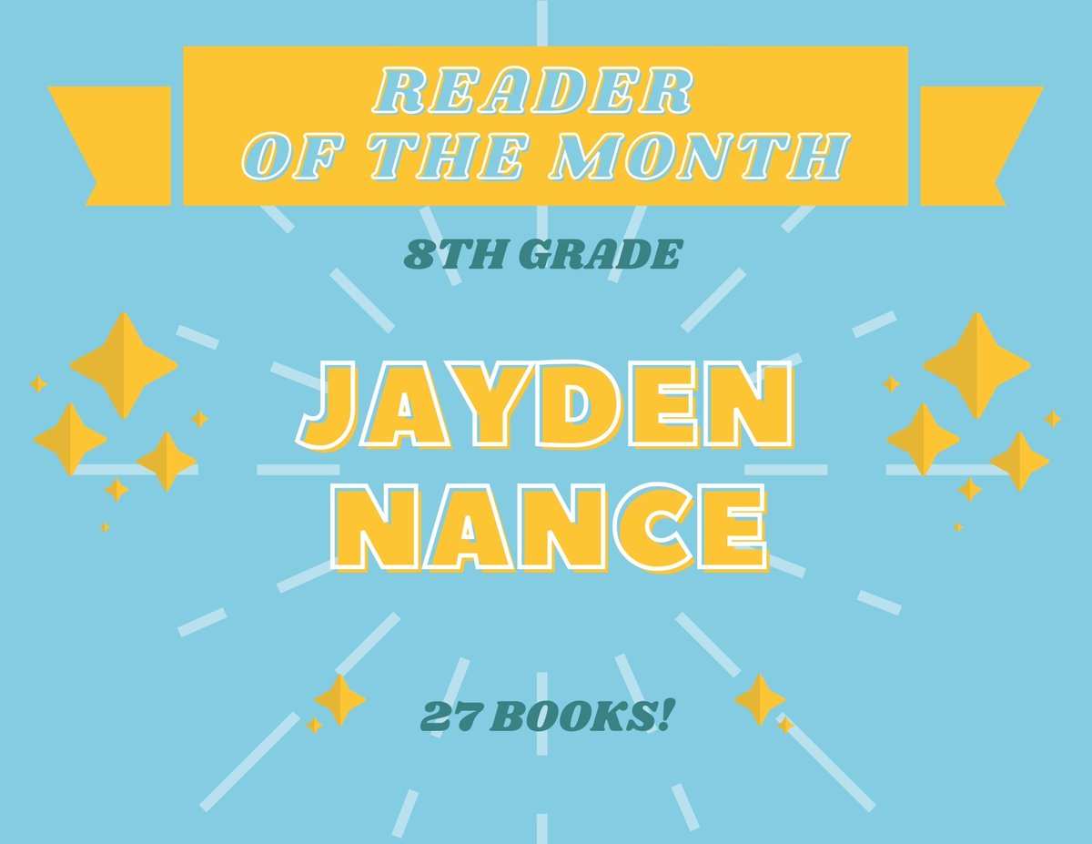 Our Reader of the Month was 6th Grader, Joshua Wollett. He checked out 33 books this month! Our second place winner goes to 8th Grader, Jayden Nance, who read 27 books this month! Congratulations!! We are so proud of our frequent flyers here at <a href="/edwhiteneisd/">Ed White MS</a> ! #neisdlibs